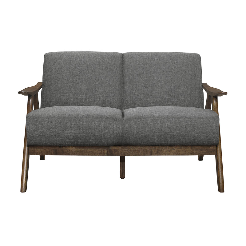 Lexicon 1138GY-2 Damala Collection Retro Inspired Love Seat Couch, Grey