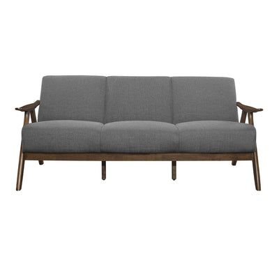 Lexicon 1138GY-3 Damala Collection Retro Inspired 3 Seat Sofa Couch, Gray