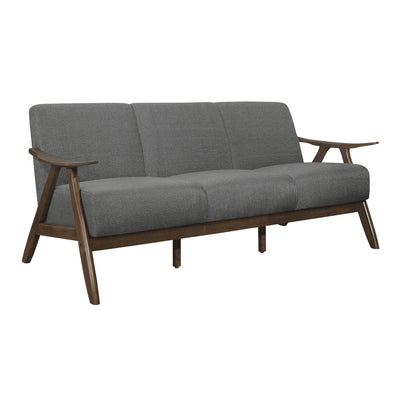 Lexicon 1138GY-3 Damala Collection Retro Inspired 3 Seat Sofa Couch, Gray