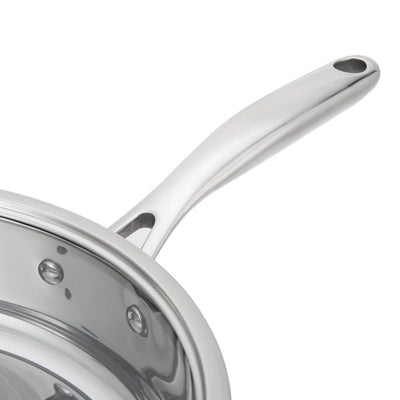 Hamilton Beach 11 Inch Heavy Duty Saute Pan with Lid, Stainless Steel (2 Pack)