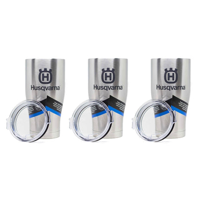Husqvarna Orca 27 Ounce Stainless Steel Double Vacuum Sealed Tumbler (3 Pack) - VMInnovations