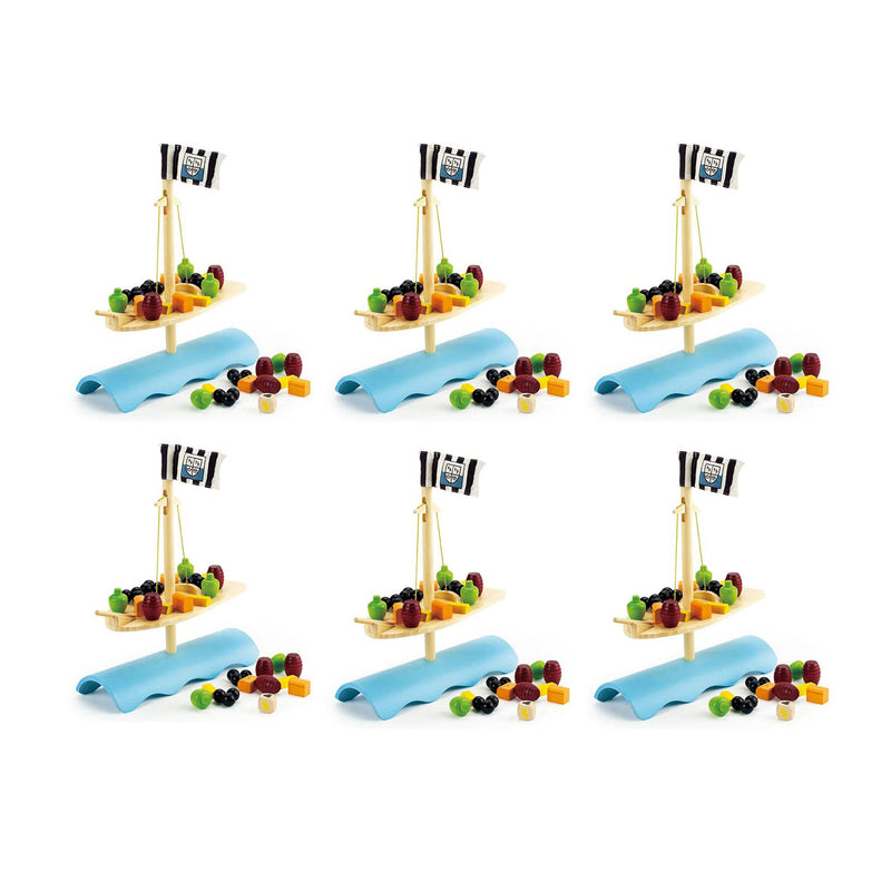 Hape Kids Bamboo Stormy Seas Cargo Ship Problem Solving Game Play Set (6 Pack)