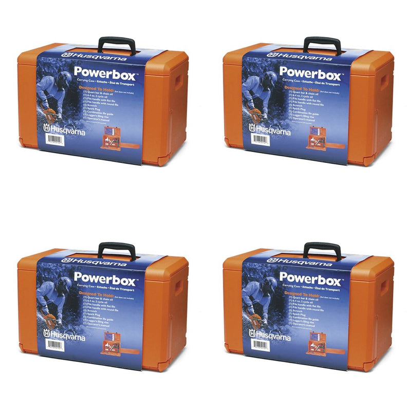 Husqvarna Powerbox 20 Inch Bar Protective Storage Carry Chainsaw Case (4 Pack)
