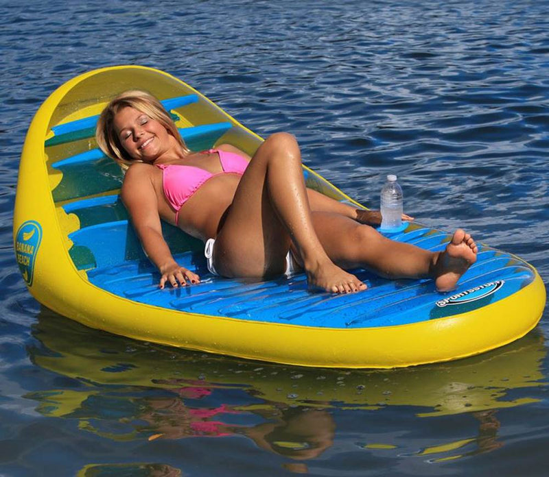 Sportsstuff Banana Beach Lounger Inflatable Pool Water Float Raft (6 Pack)