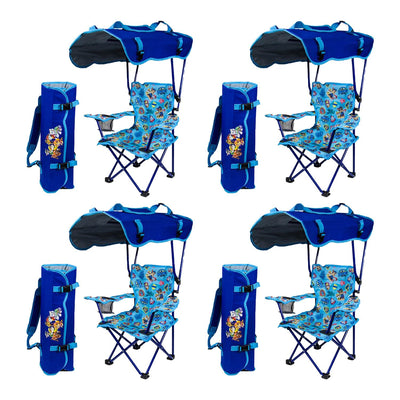Kelsyus Paw Patrol Portable Folding Backpack Kid's Canopy Lounge Chair (4 Pack)