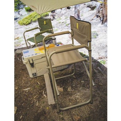 Exxel Slumberjack Big Tall Steel Folding Camping Chair with Foot Rest (2 Pack)