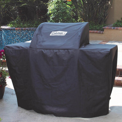 Coleman Deck Patio Heavy Duty Gas 4 Burner Barbecue Grill Cover, Black (10 Pack)