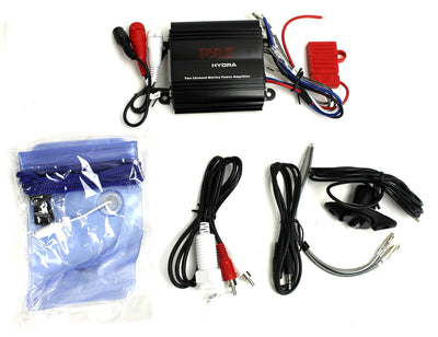 Pyle PLMRMP1B 400W 2 Channel Marine Waterproof Micro Audio Amplifier (16 Pack)