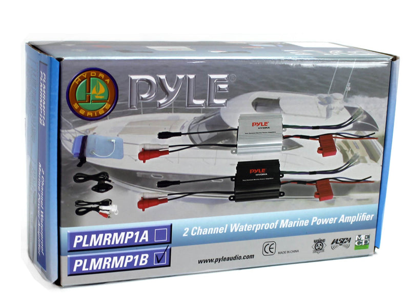 Pyle PLMRMP1B 400W 2 Channel Marine Waterproof Micro Audio Amplifier (16 Pack)