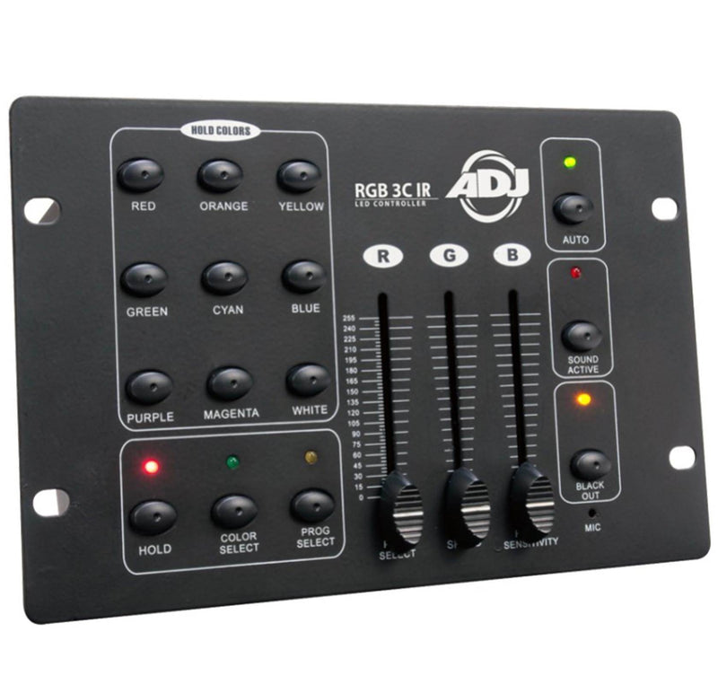 American DJ Compact 3-Channel RGB LED Effect DMX Lighting Controller (2 Pack)