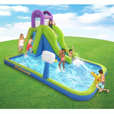 Kahuna Tornado Tower Inflatable Backyard Kiddie Pool Slide & Water Park (2 Pack)