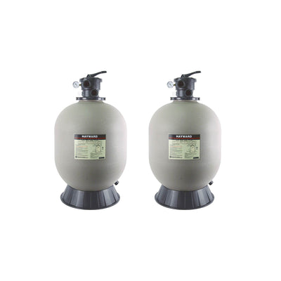Hayward 30 Inch Pro Series Top Mount Sand Filter for Swimming Pools (2 Pack)