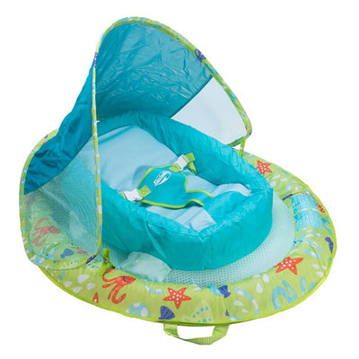 SwimWays Fabric Infant Baby Spring Swimming Pool Float with Canopy (2 Pack)
