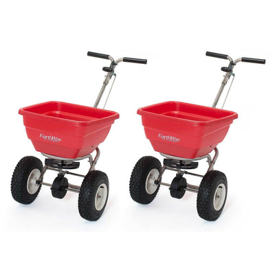 Earthway F80S Commercial Stainless Steel Seed and Fertilizer Spreader (2 Pack)