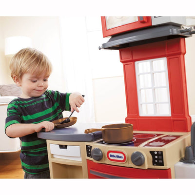 Little Tikes Cook 'n Store Kitchen Pretend Play Cooking Toy Set, Red (2 Pack)