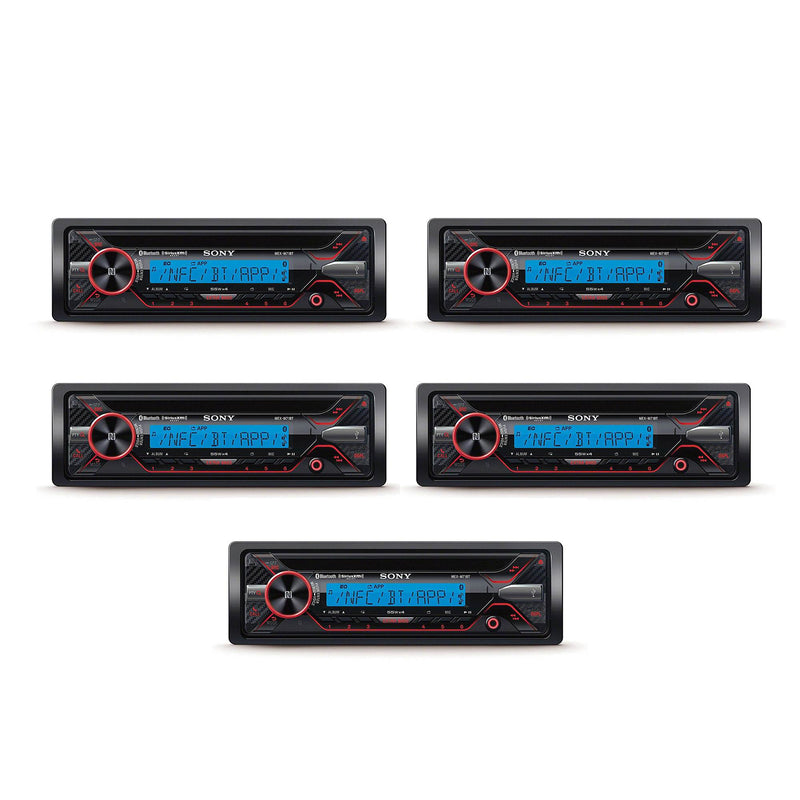 Sony Single DIN Marine ATV CD Player Stereo Receiver with Bluetooth (5 Pack)