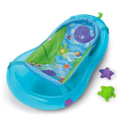 Fisher Price Ocean Wonders Aquarium Baby Bath Tub Center with Sling (2 Pack)