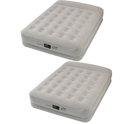 Insta Bed 20 Inch Queen Pillow Rest Inflatable Mattress Bed w/ AC Pump (2 Pack)