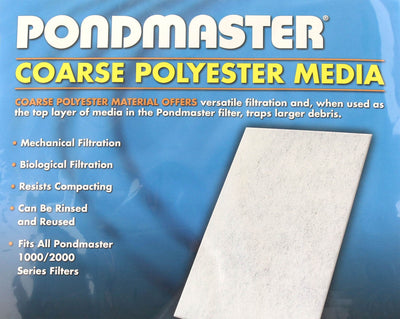 Pondmaster 1000 & 2000 Coarse Polyester Pond Pump Pad Filter | 12204 (6 Pack)