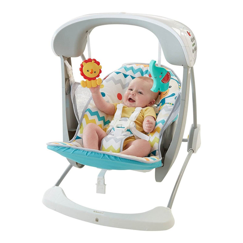 Fisher Price Colorful Carnival 6 Speed Take Along Infant Swing & Seat (2 Pack)