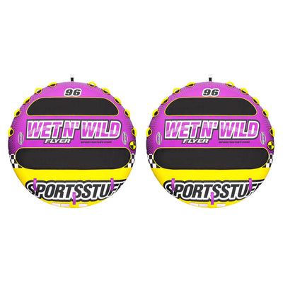 Sportsstuff 53-1671 Wet N' Wild Flyer Quadruple Rider Tow Tube (2 Pack)