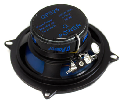 Q-POWER QP525 5.25 Inch 500 Watt 2-Way Coaxial Car Audio Speakers (20 Pack) - VMInnovations