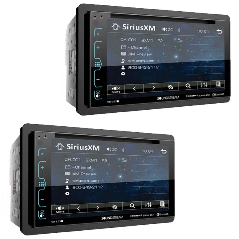 SoundStream 2 DIN DVD CD/MP3 AM/FM Receiver w/ Bluetooth & Touchscreen (2 Pack)