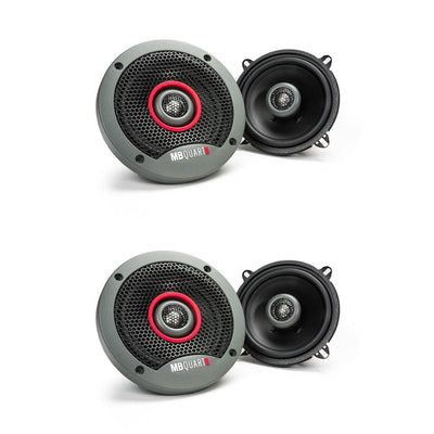 Maxxsonics MB Quart Formula 5.25 Inch 2 Way Coaxial Car Speakers, Gray (2 Pack)