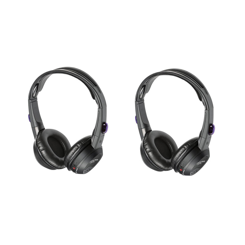 Alpine Single Source Wireless Automotive Infrared Stereo Headphones (2 Pack)