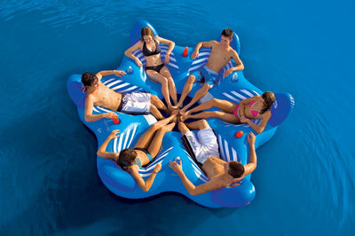 Sportsstuff Pool N'Beach 6 Person 6UP Inflatable Lake Lounge Water Raft (2 Pack)