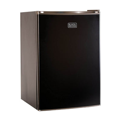 Black and Decker 2.5 Cubic Foot Energy Star Refrigerator with Freezer, Black