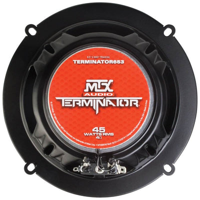 MTX Terminator 653 6.5-Inch 90W 3 Way Coaxial Car Audio Speakers Pair (6 Pack)