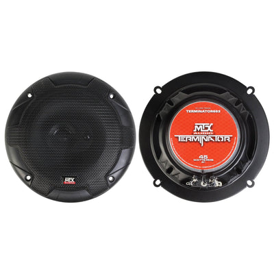 MTX Terminator 653 6.5-Inch 90W 3 Way Coaxial Car Audio Speakers Pair (6 Pack)