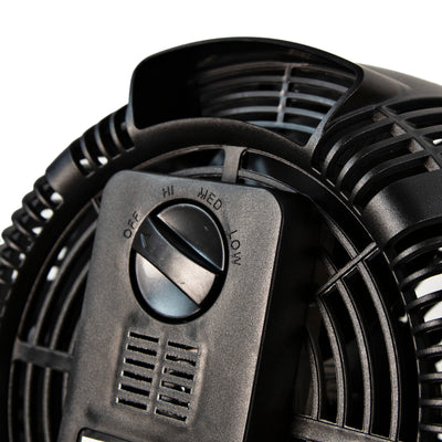 Comfort Zone 8-Inch High-Velocity 3 Speed Compact Inside Home Turbo Fan, Black