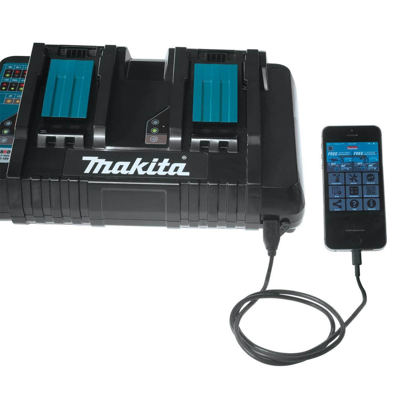 Makita 18 Volt 5.0Ah Lithium-Ion Battery Pair with Dual Port Charger (2 Pack)