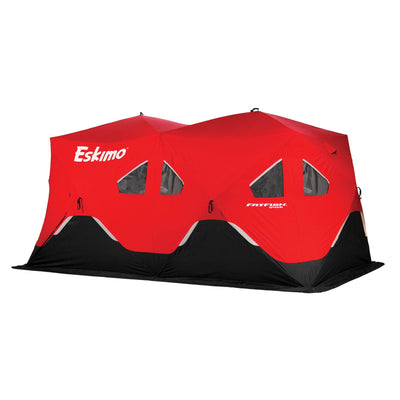 Eskimo Portable 7-9 Person Pop Up Ice Fishing Shanty Shack Shelter Hut (2 Pack)