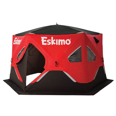 Eskimo Insulated 5-7 Person Pop Up Ice Fishing Shanty Shelter Hut (2 Pack)
