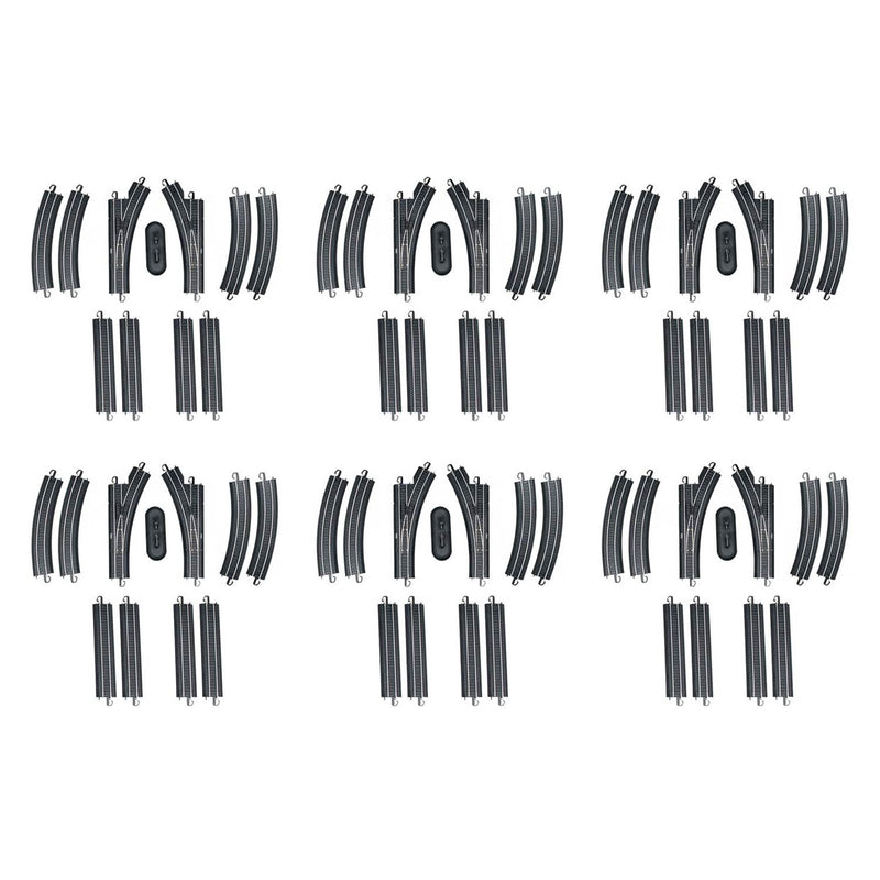 Bachmann Trains 12-Piece HO Nickel Silver E-Z Track Layout Expander Set (6 Pack)