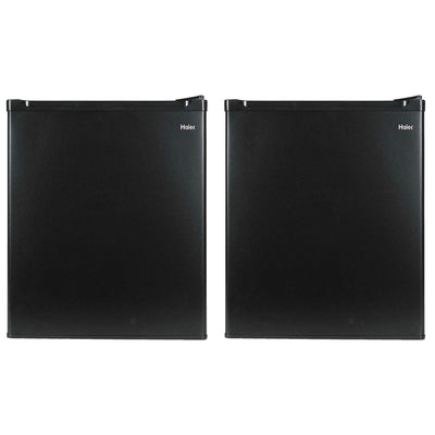 Haier 1.7-Cubic Foot Energy Star Compact Fridge with Freezer, Black (2 Pack)