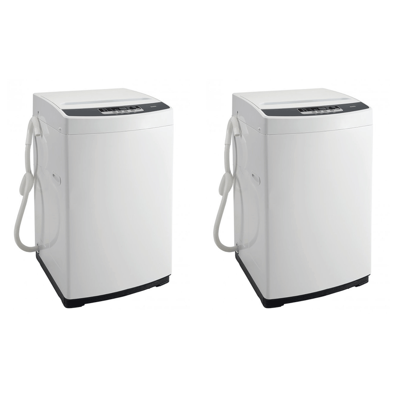 Danby 9.9 lb Portable Compact Laundry Electric Washing Machine, White (2 Pack)