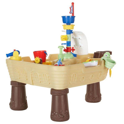 Little Tikes Anchors Away Pirate Ship Outdoor Play Water Table (2 Pack)