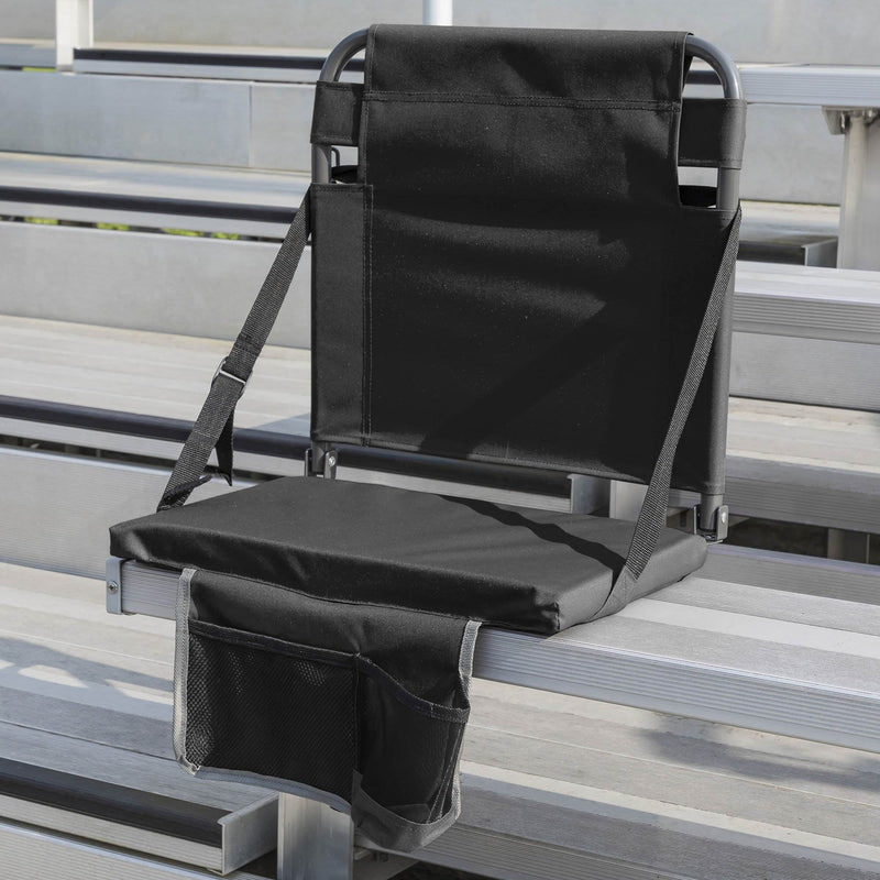 Eastpoint Sports Adjustable Stadium Seat & Chantal 15 Ounce Travel Mug, Black
