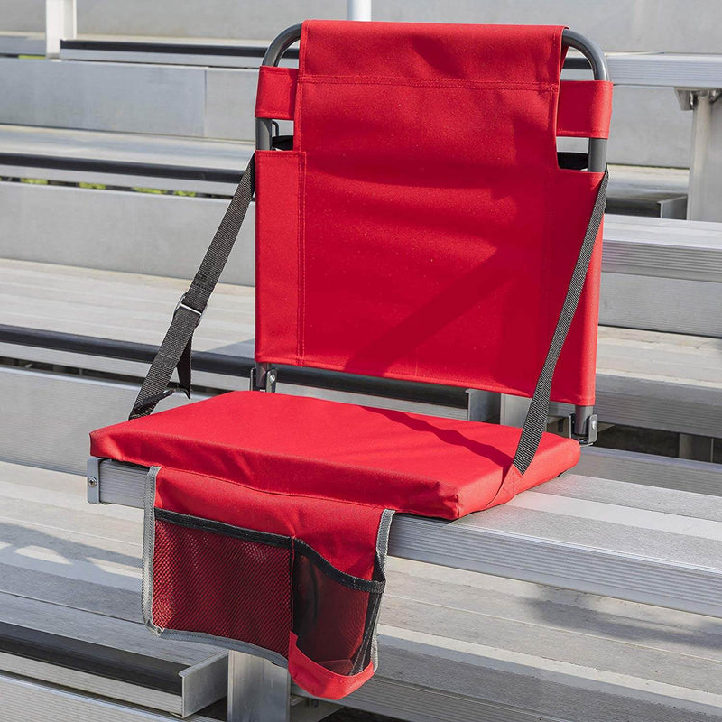 Eastpoint Sports Adjustable Stadium Seat & Chantal 15 Ounce Travel Mug, Red