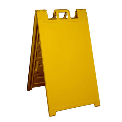 Plasticade Signicade A Frame Portable Folding Sidewalk Sign, Yellow (2 Pack)