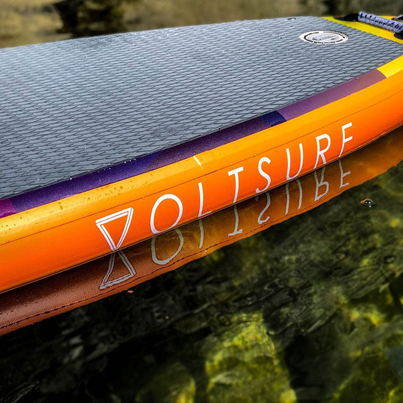 VoltSurf 11 Foot Rover Inflatable SUP Stand Up Paddle Board Kit w/ Pump, Orange