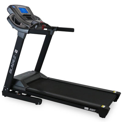 200T Bladez Fitness Folding Treadmill Machine with Shock Absorption and Fan
