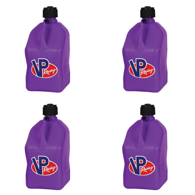 VP Racing 5.5 Gal Square Plastic Utility Jugs, Purple (4 Pack)