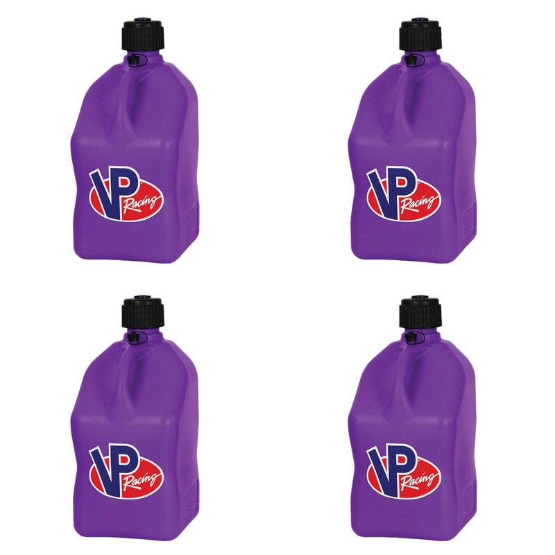 VP Racing 5.5 Gal Square Plastic Utility Jugs, Purple (4 Pack)