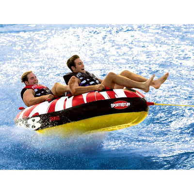 Sportsstuff Crazy 8 Towable Double Rider Water Inflatable Boating Tube | 53-1450