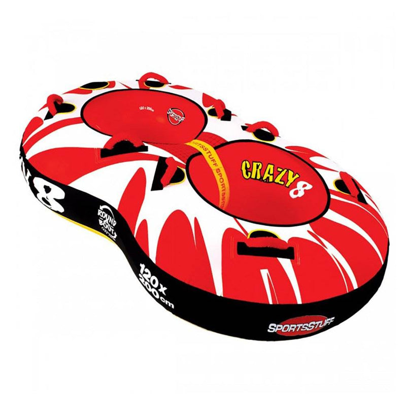 Sportsstuff Crazy 8 Towable Double Rider Water Inflatable Boating Tube | 53-1450